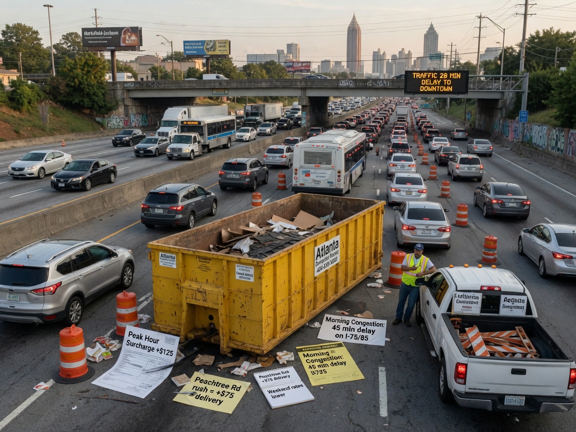 What Affects Dumpster Rental Pricing Around Atlanta Traffic Patterns